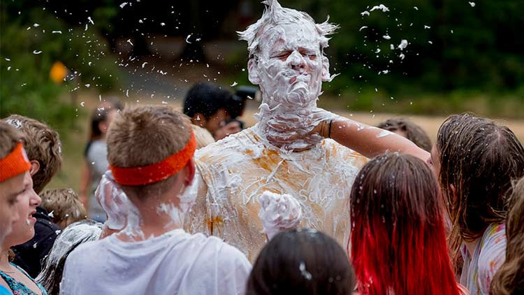 CRISTA Camps - Retreats - Man covered in shaving cream